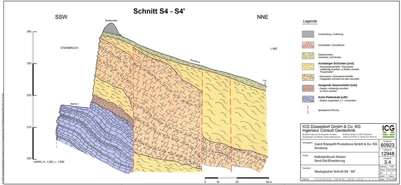 Arnsberg Steinbruch Kalksteinbruch Holzen, Nord-Ost-Erweiterung