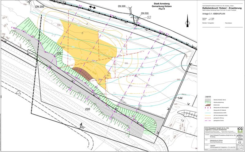 Arnsberg Steinbruch Kalksteinbruch Holzen, Nord-Ost-Erweiterung